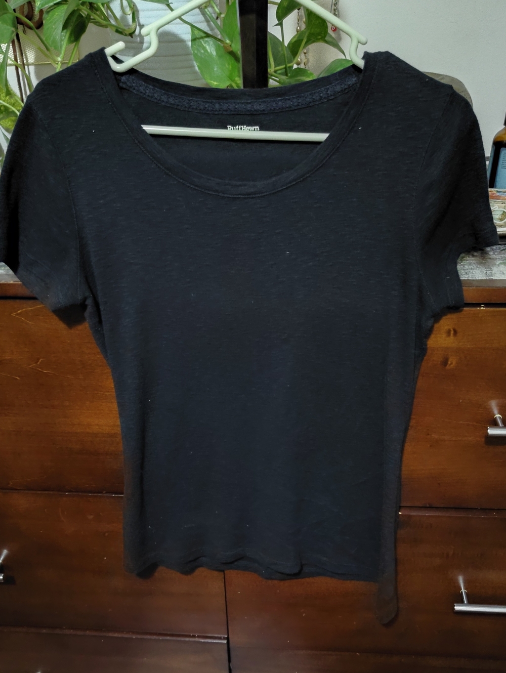 Ruff Hewn Black Short Sleeve Scoop Neck Tee